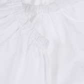 Bluză din bumbac cu mâneci scurte, albă Benetton 268066 2
