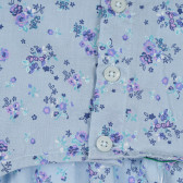 Bluza din bumbac cu imprimeu floral, albastru Benetton 268085 2