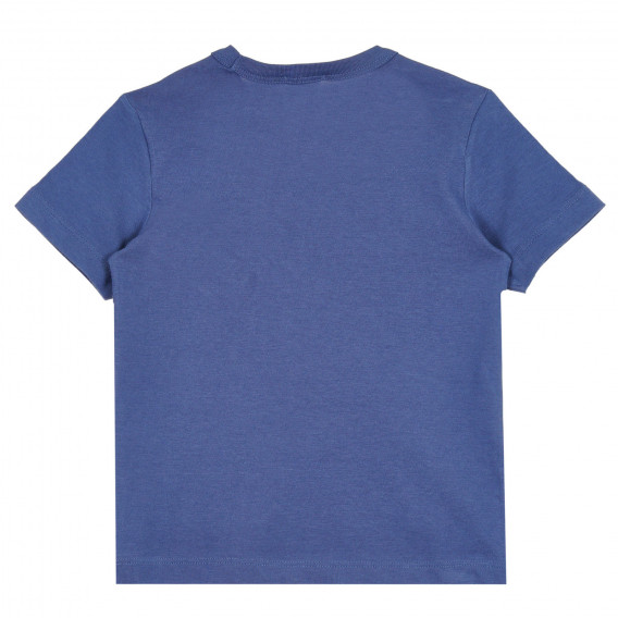 Tricou din bumbac cu inscripția Indigo băiat pentru bebeluș, albastru Benetton 268157 4