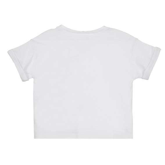 Tricou din bumbac cu imprimeu Minnie Mouse pentru bebeluși, de culoare albă Benetton 268169 4
