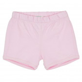 Pantaloni scurți cu aplicație de ursuleț, roz deschis Benetton 268178 