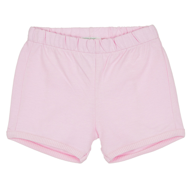 Pantaloni scurți cu aplicație de ursuleț, roz deschis  268178