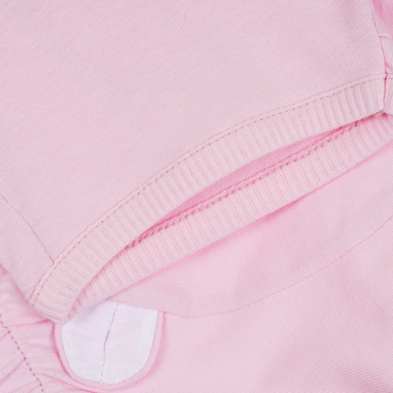 Pantaloni scurți cu aplicație de ursuleț, roz deschis Benetton 268179 2