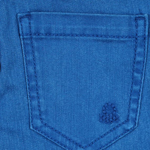 Blugi cu logo-ul mărcii pentru bebeluși, albaștri Benetton 268183 3
