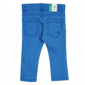 Blugi cu logo-ul mărcii pentru bebeluși, albaștri Benetton 268184 4