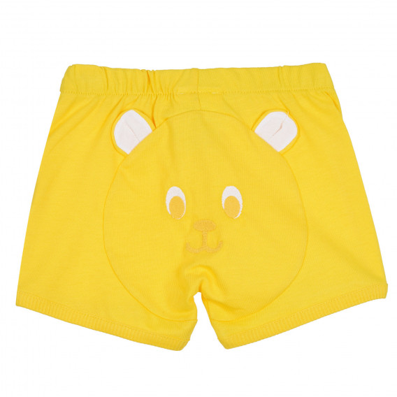Pantaloni scurți cu aplicație pentru ursuleți, galben Benetton 268195 4
