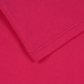 Bluză din bumbac cu mâneci scurte și bucle, roz Benetton 268236 3