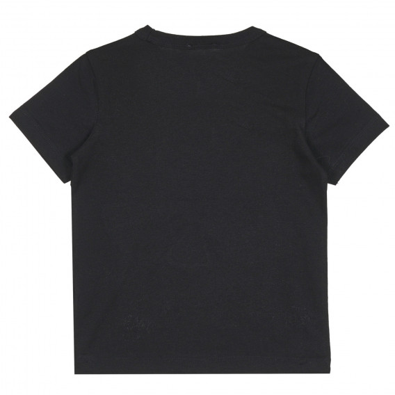 Tricou din bumbac cu imprimeu grafic pentru bebeluș, negru Benetton 268268 4