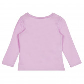 Bluză din bumbac cu mâneci lungi, violet deschis Benetton 268271 3