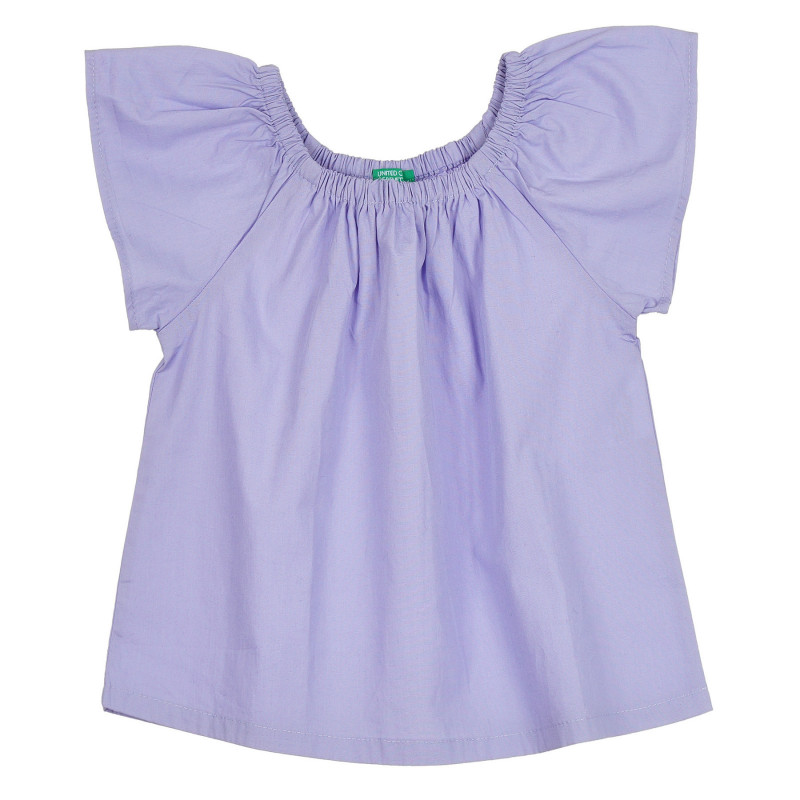 Bluză din bumbac cu mâneci scurte, violet  268350