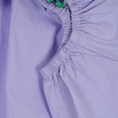 Bluză din bumbac cu mâneci scurte, violet Benetton 268351 2