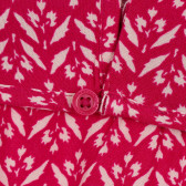 Rochie din bumbac cu imprimeu figural, de culoare roșie Benetton 268378 3