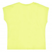Tricou cu mâneci scurte și aplicație de căpșuni, galben Benetton 268438 4
