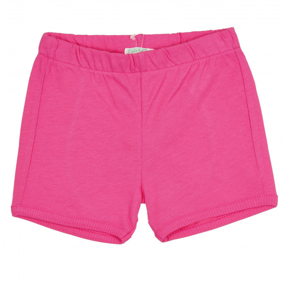 Pantaloni scurți cu aplicație de ursuleți, roz închis Benetton 268439 