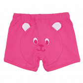 Pantaloni scurți cu aplicație de ursuleți, roz închis Benetton 268442 4