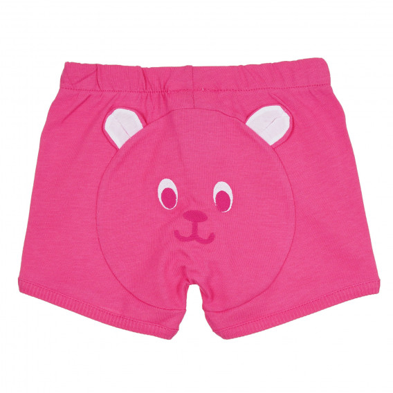 Pantaloni scurți cu aplicație de ursuleți, roz închis Benetton 268442 4