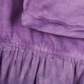 Rochie din bumbac cu efect uzat, violet Benetton 268468 2