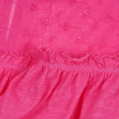 Bluză din bumbac cu mâneci căzute, roz Benetton 268476 2