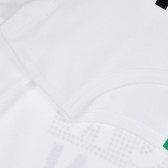 Bluză cu inscripție și decor de pietre, albă Benetton 268485 3