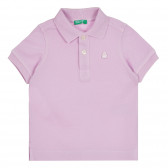 Bluză din bumbac cu mâneci scurte pentru bebeluși, violet Benetton 268495 