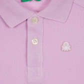 Bluză din bumbac cu mâneci scurte pentru bebeluși, violet Benetton 268496 2