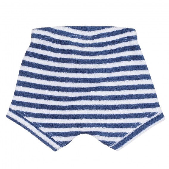 Pantaloni scurți tricotați în dungi albe și albastre pentru bebeluși Benetton 268504 3