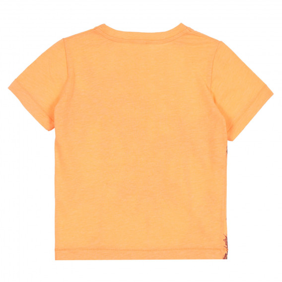 Tricou cu imprimeu palmier, portocaliu Benetton 268585 4