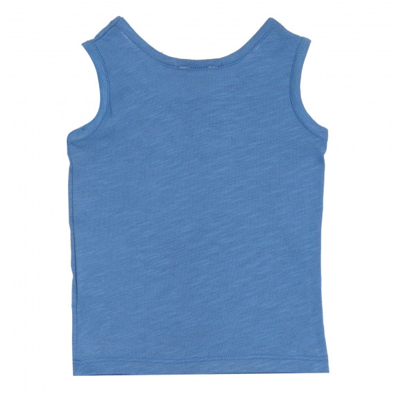 Bluză din bumbac cu imprimeu de vară pentru bebeluș, albastru Benetton 268687 4