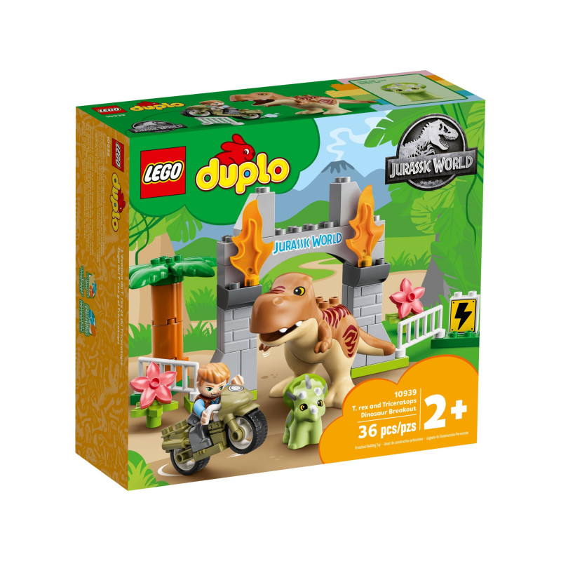 Lego - Scapă de Tyrannosaurus Rex and Triceratops, 36 piese  268857