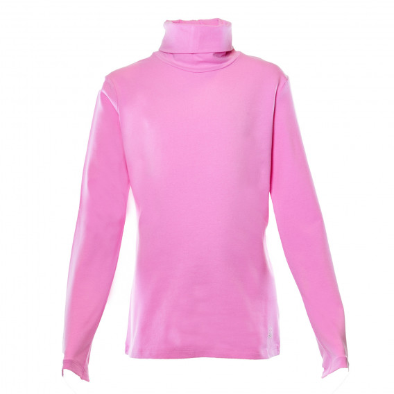 Bluză polo pentru fete cu sigla brandului, roz Benetton 26999 
