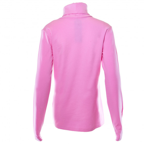 Bluză polo pentru fete cu sigla brandului, roz Benetton 27000 2