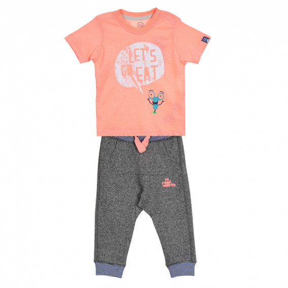 Set tricou și pantaloni pentru bebeluși, multicolor Cool club 270177 