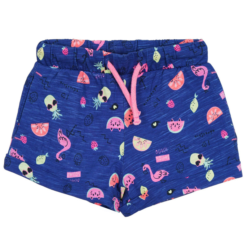 Pantaloni scurți cu imprimeu de pepene verde și flamingo pentru bebeluși  270238