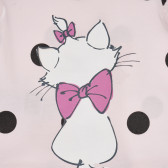 Tricou din bumbac cu imprimeu de pisică, de culoare roz Cool club 270244 3