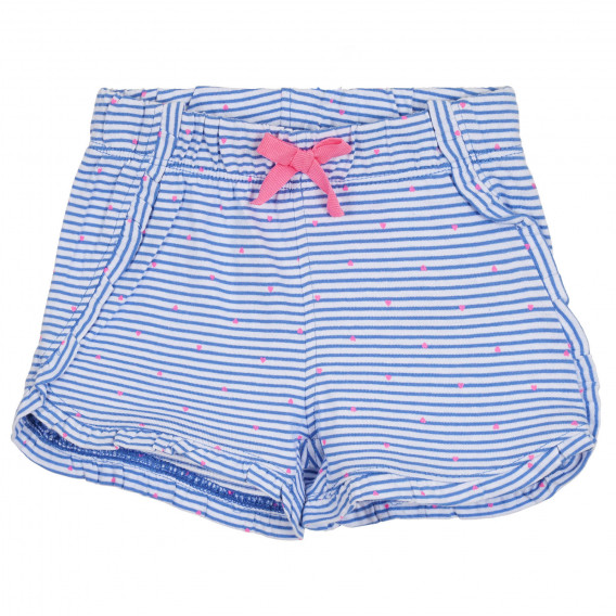 Pantaloni scurți cu bucle pentru bebeluși, în dungi albastre cu alb Cool club 270266 