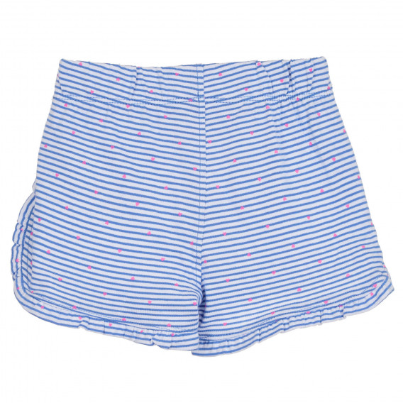 Pantaloni scurți cu bucle pentru bebeluși, în dungi albastre cu alb Cool club 270269 4