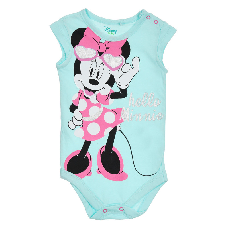 Body cu imprimeu Minnie Mouse pentru bebeluși, albastru  270332