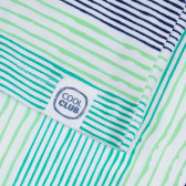 Tricou pentru bebeluși cu dungi albastre și verzi Cool club 270491 3