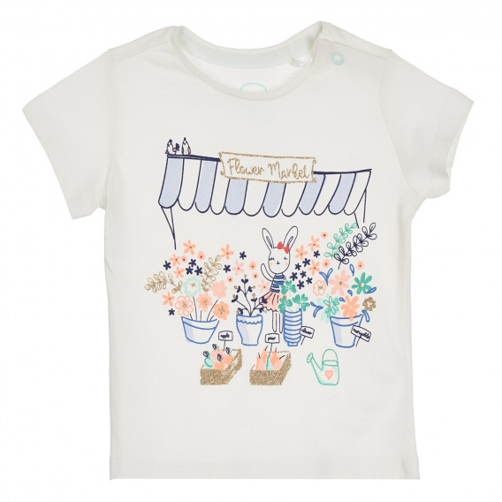 Tricou din bumbac pentru bebeluși cu imprimeu floral Cool club 270583 