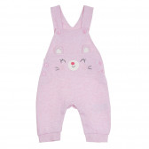 Salopetă din bumbac cu aplicație de urs pentru bebeluși, roz Cool club 270750 