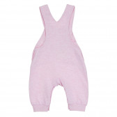 Salopetă din bumbac cu aplicație de urs pentru bebeluși, roz Cool club 270753 4