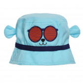 Pălărie cu imprimeu și urechi pentru bebeluși, albastră Cool club 270964 