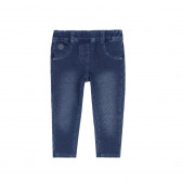 Jeans pentru fete, de culoare albastru Boboli 271 