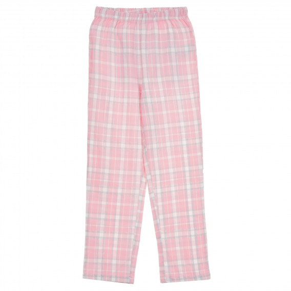 Set pijama Cool Club din bumbac cu aplicație de urs, alb și roz pentru fete Cool club 271477 6
