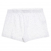 Pantaloni scurți din bumbac Cool Club cu imprimeu buline, liniștitor alb, pentru fete Cool club 271538 
