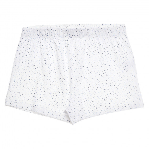Pantaloni scurți din bumbac Cool Club cu imprimeu buline, liniștitor alb, pentru fete Cool club 271538 