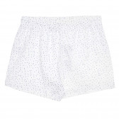 Pantaloni scurți din bumbac Cool Club cu imprimeu buline, liniștitor alb, pentru fete Cool club 271540 4