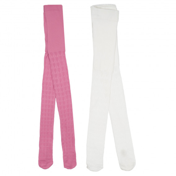 Set de două perechi de ciorapi în roz și alb pentru bebeluși Cool club 271726 