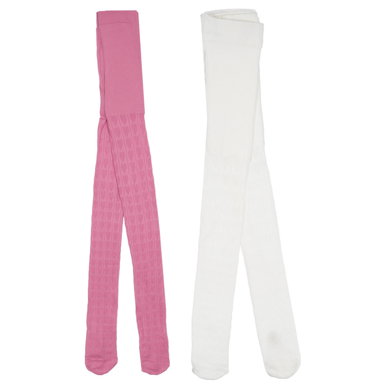 Set de două perechi de ciorapi în roz și alb pentru bebeluși  271726