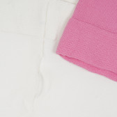 Set de două perechi de ciorapi în roz și alb pentru bebeluși Cool club 271728 3